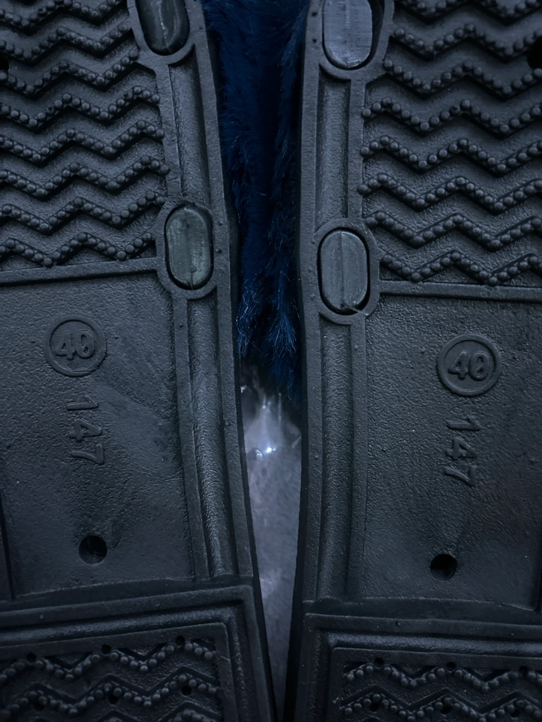 Blue Fur Slides Size 40 - photo 3