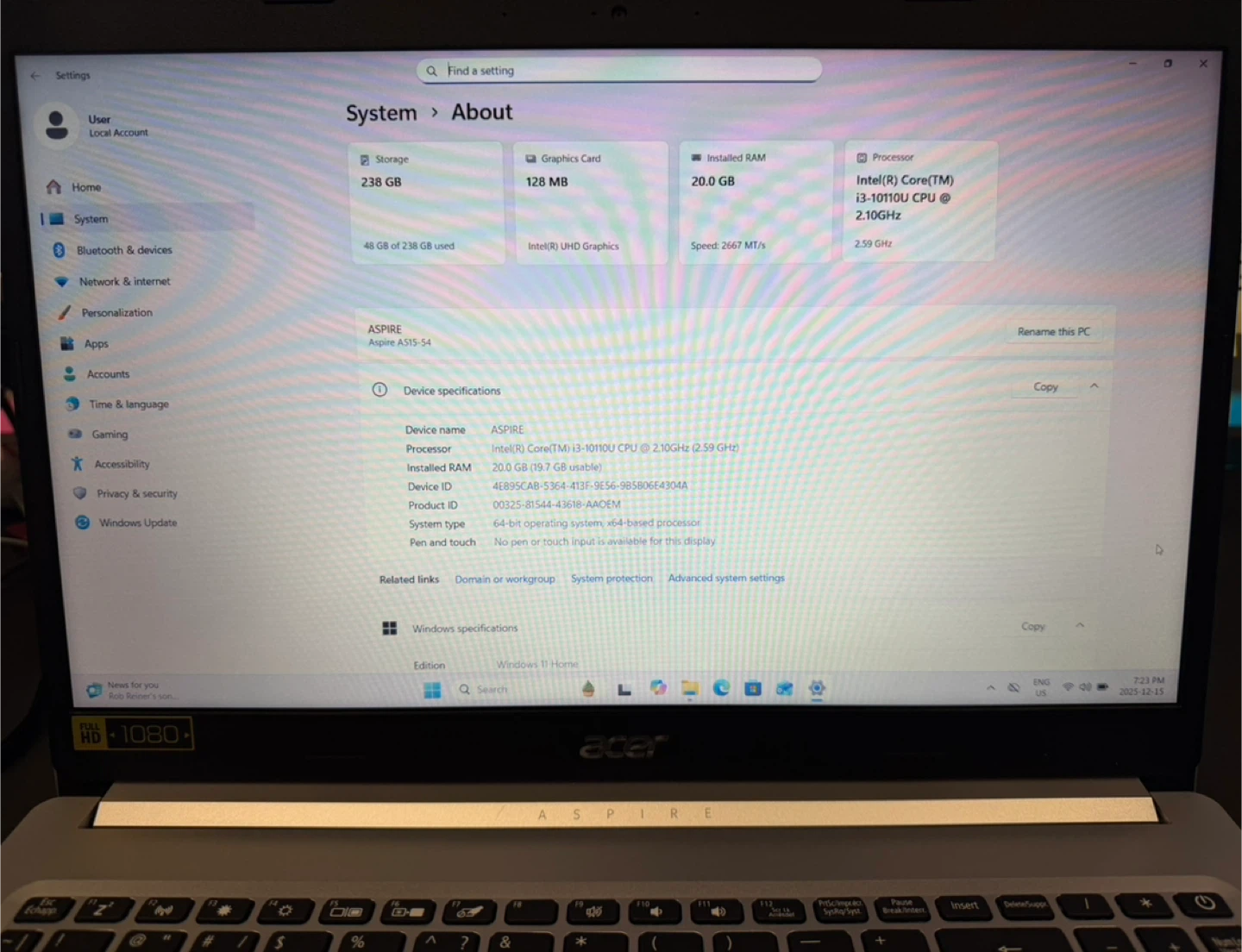 Acer Aspire 5 Laptop - Silver - Windows 11 - photo 4
