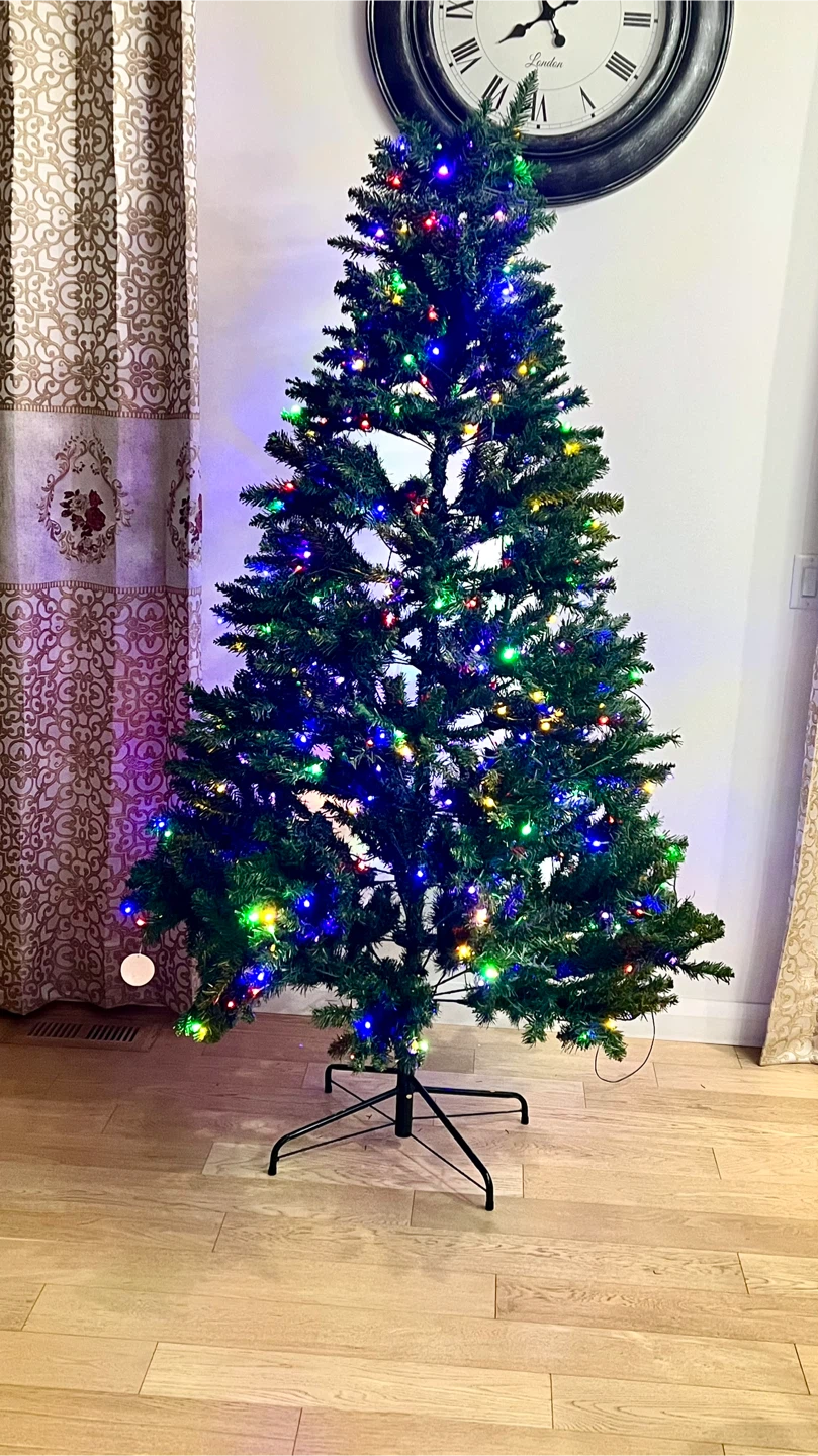 7 ft Pre-Lit Christmas Tree with ornaments, skirt,lighted star - photo 2