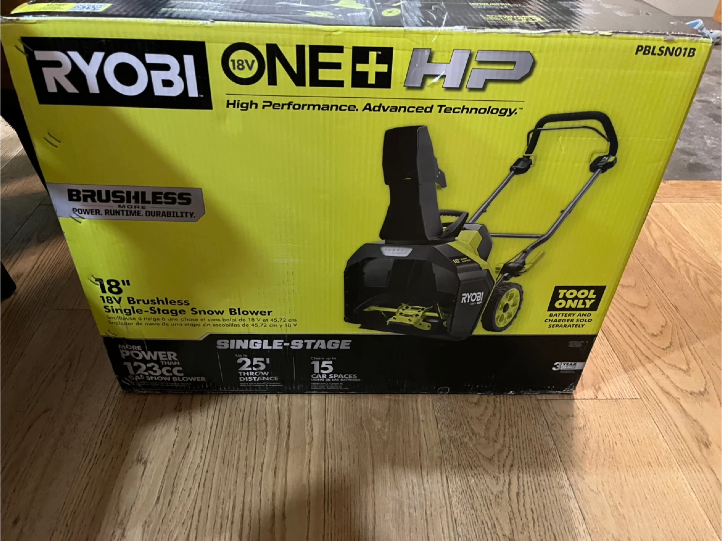 Ryobi ONE+ HP 18" Brushless Snow Blower - Tool Only