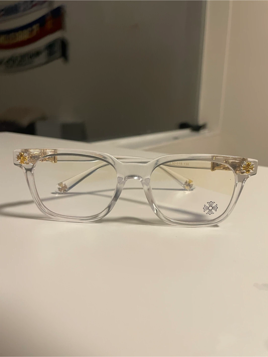 Chrome Hearts Clear Frame Glasses