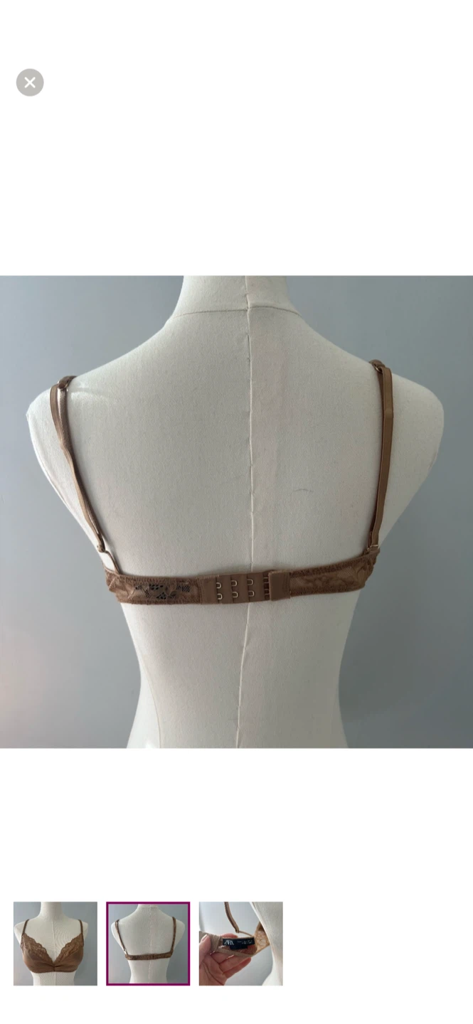 Zara Lace Trim Bra - Size L - photo 2