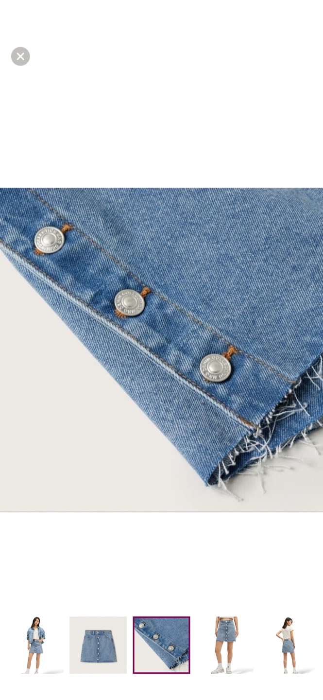 MNG Denim Button-Down Skirt, Size L - photo 4