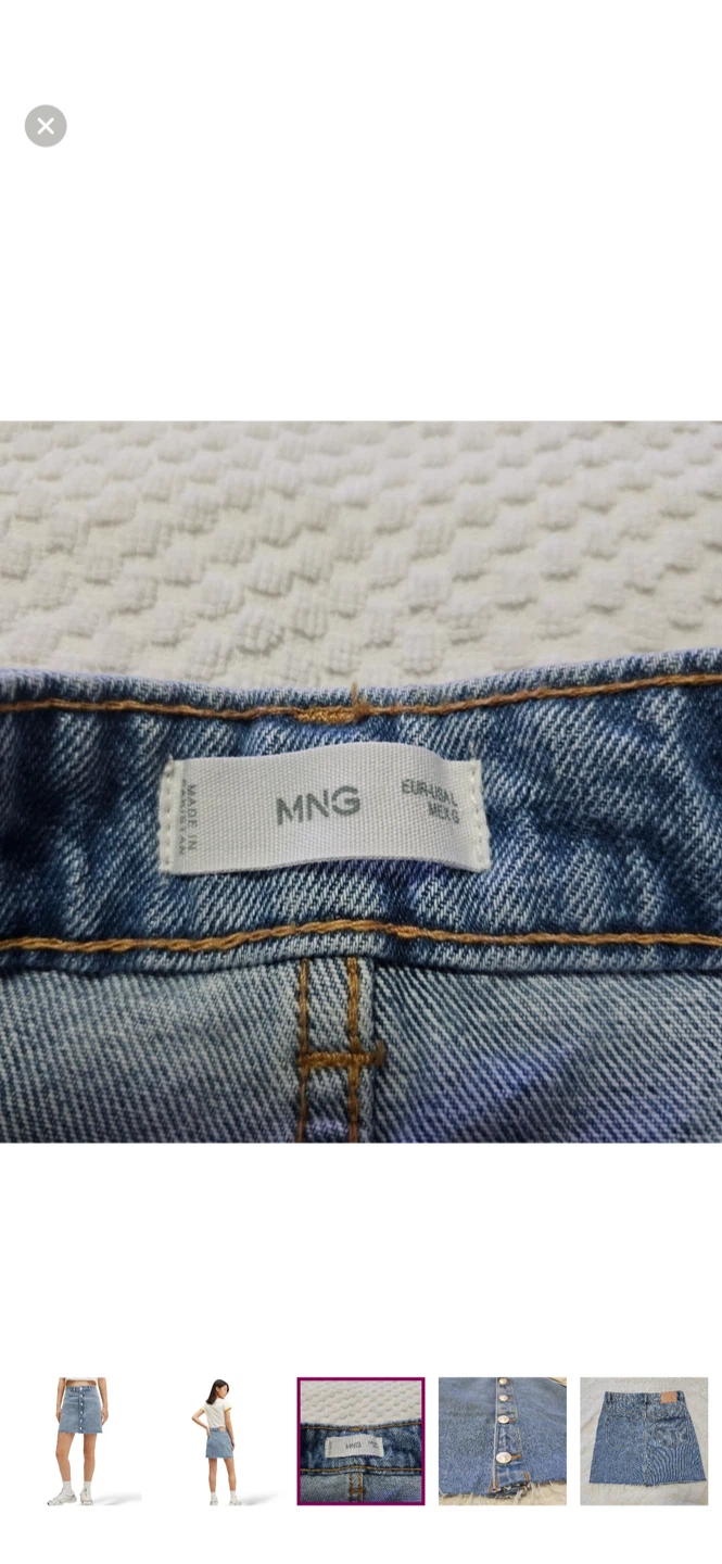 MNG Denim Button-Down Skirt, Size L - photo 5