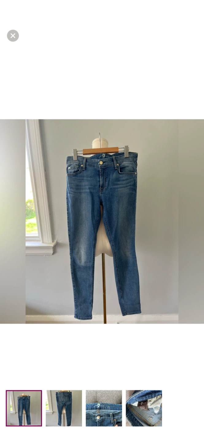 7 For All Mankind The Skinny Jeans - Size 30