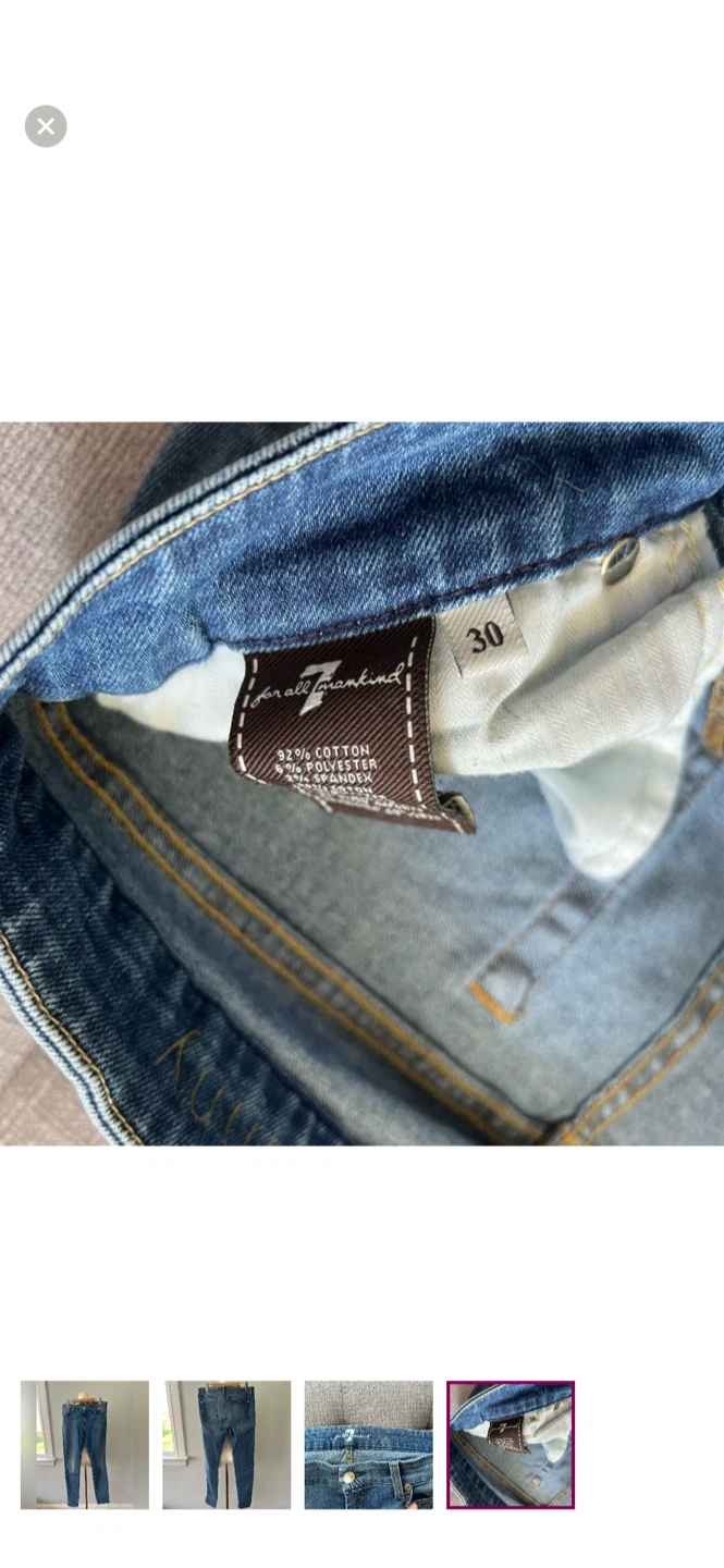 7 For All Mankind The Skinny Jeans - Size 30 - photo 4