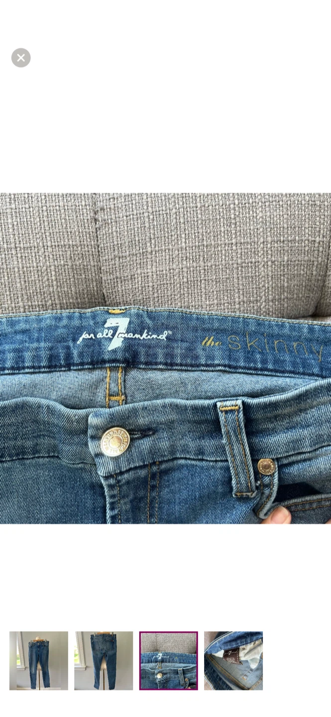 7 For All Mankind The Skinny Jeans - Size 30 - photo 3