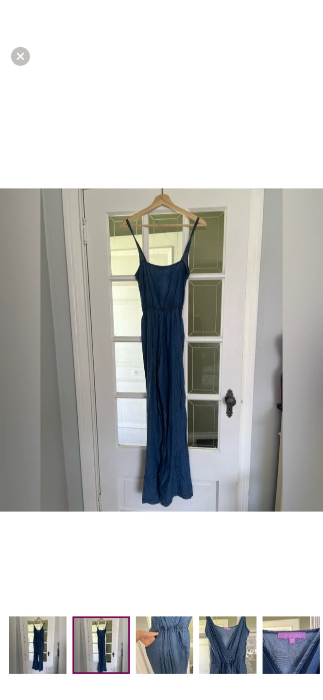 Ci Sono Denim Jumpsuit - Size Small - photo 2