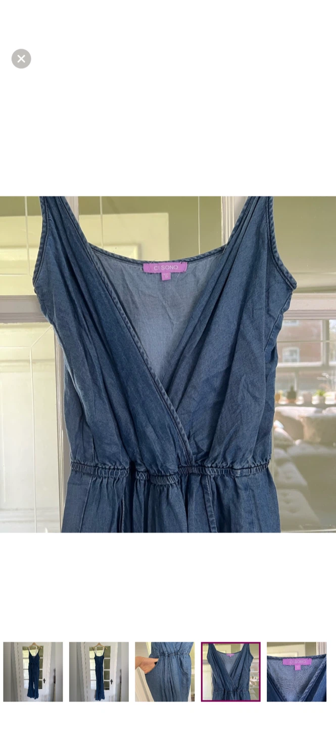 Ci Sono Denim Jumpsuit - Size Small - photo 4