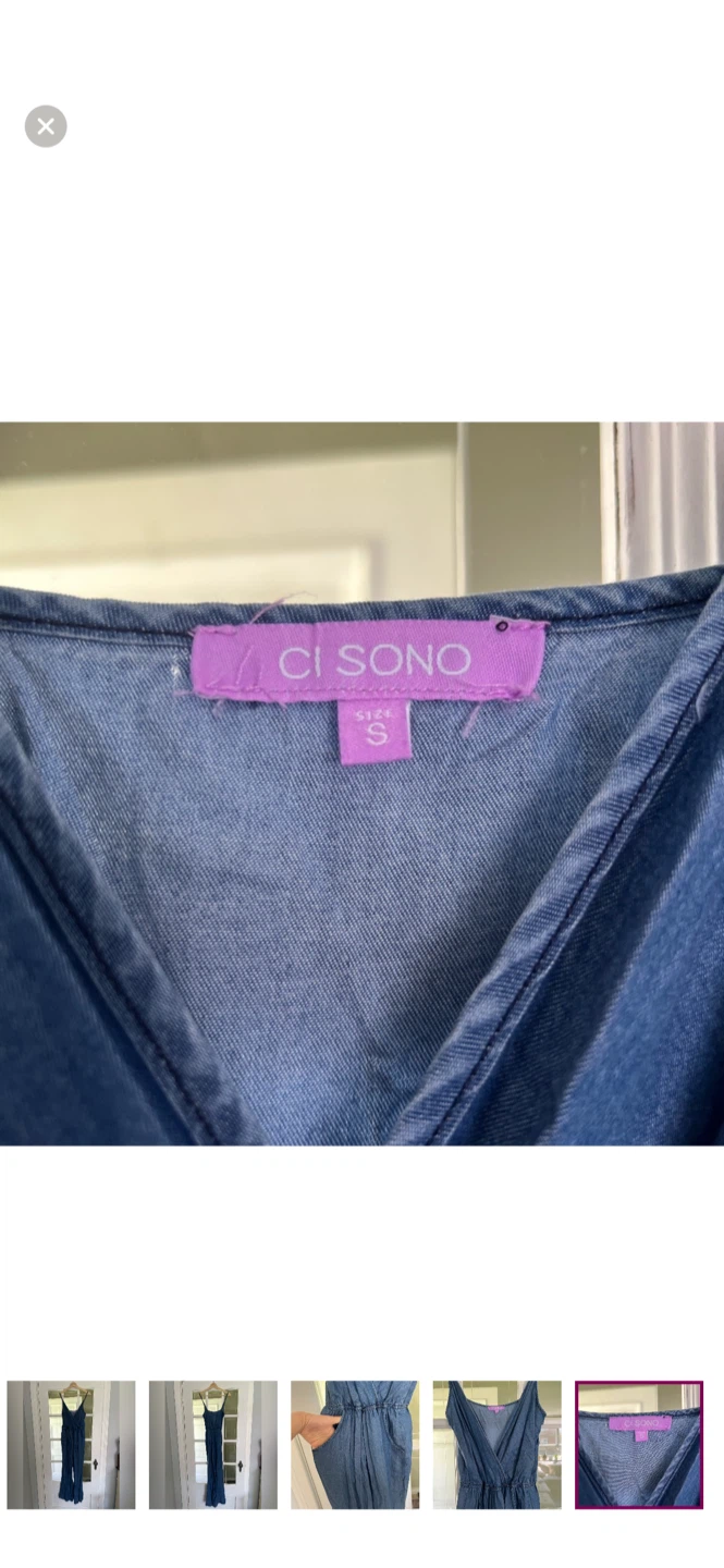 Ci Sono Denim Jumpsuit - Size Small - photo 5