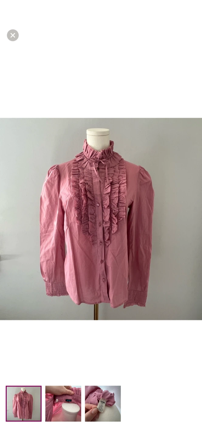 and | Pink Ruffle Blouse - Size 44