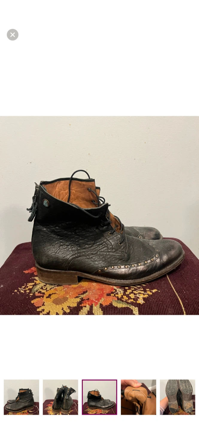 Grotesque Black Leather Ankle Boots - photo 4
