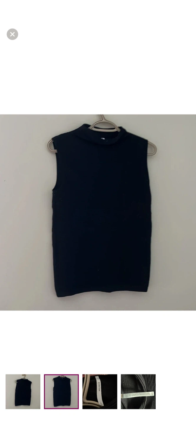 Aritzia Babaton Black Sleeveless Sweater - Size L - photo 2