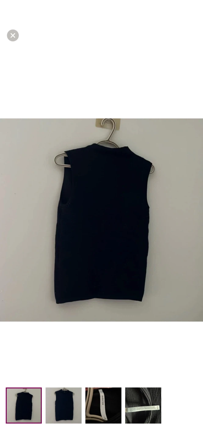 Aritzia Babaton Black Sleeveless Sweater - Size L