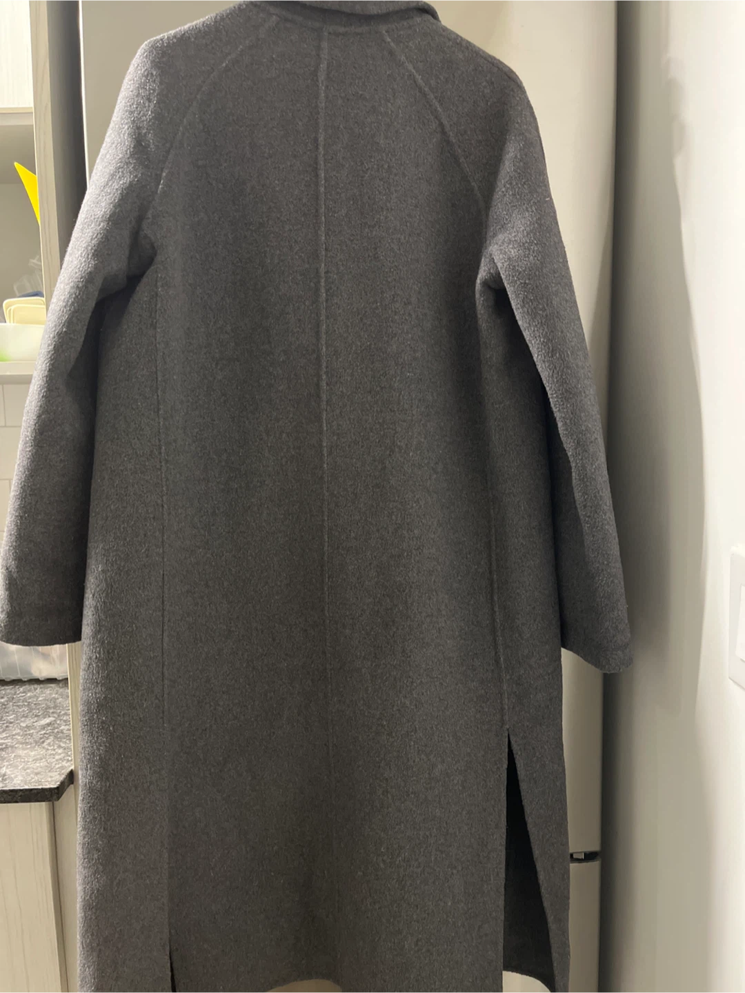 Grey Wool Blend Long Coat - photo 2