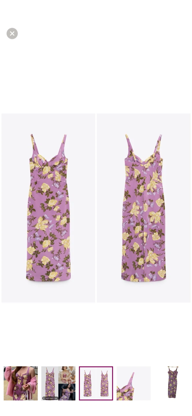 Zara Floral Print Slip Dress - Size Small - photo 2