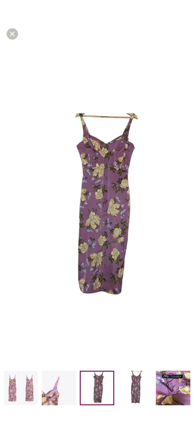 Zara Floral Print Slip Dress - Size Small - photo 4