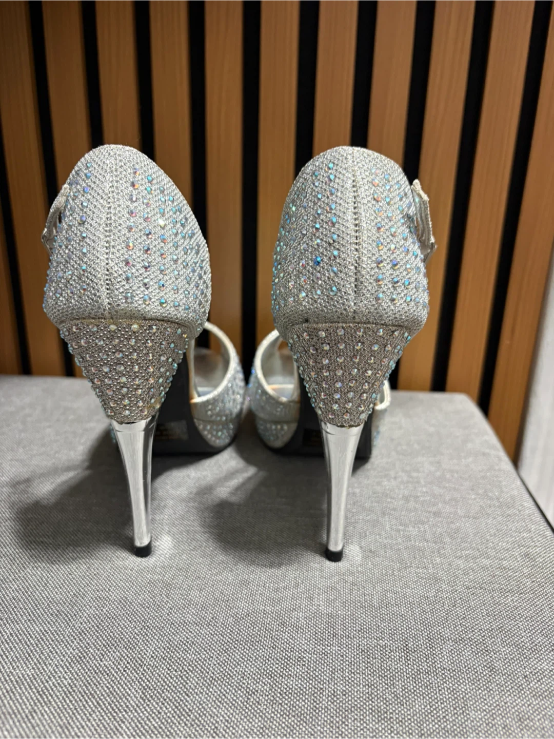 Silver Angie Platform Heels - Size 6 - photo 2