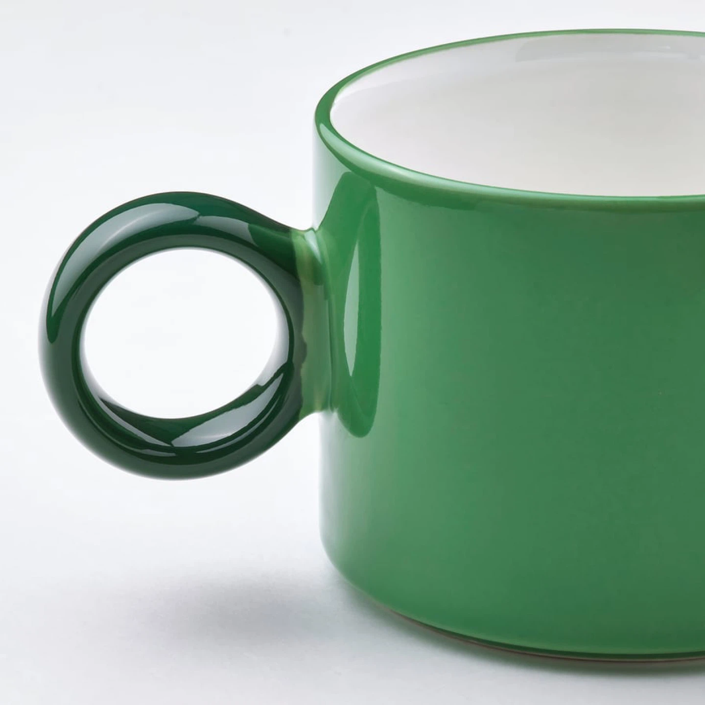 IKEA PIGGÅL Set of 2 Mugs 10 oz (White/Green) - photo 5