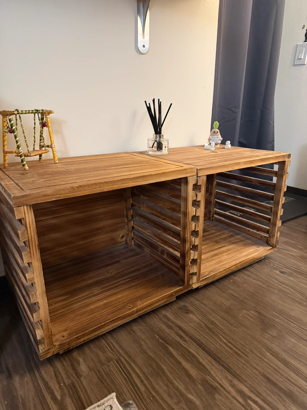 2 Wooden Crate Side Table from Wayfair