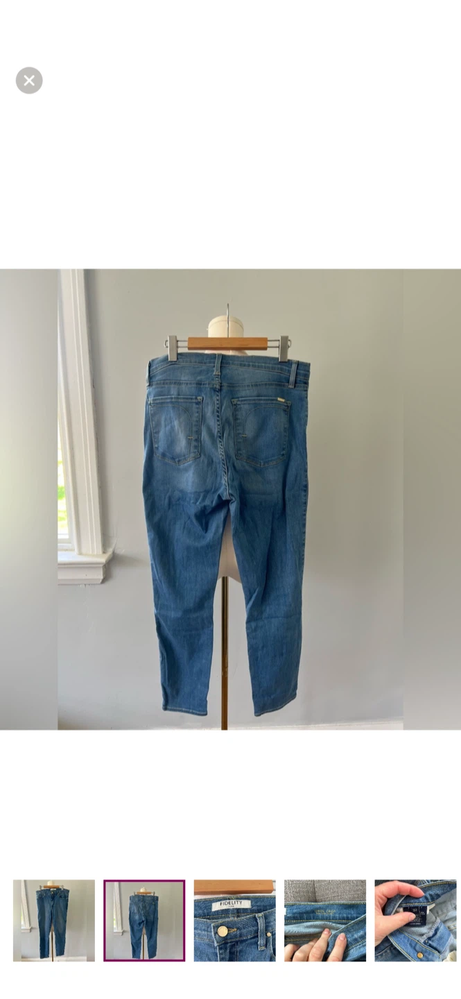 Fidelity Denim Gwen Crop Jeans - Size 32 - photo 2