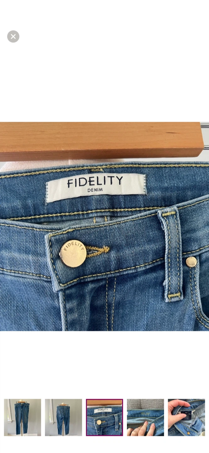Fidelity Denim Gwen Crop Jeans - Size 32 - photo 3