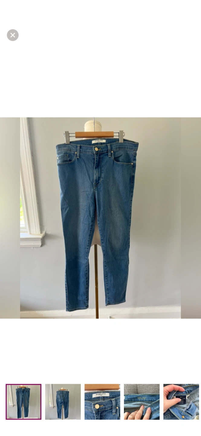 Fidelity Denim Gwen Crop Jeans - Size 32