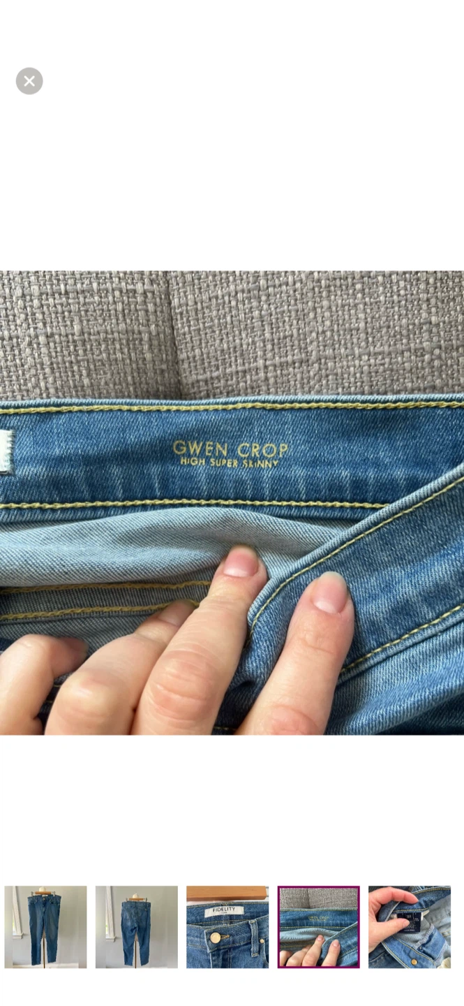 Fidelity Denim Gwen Crop Jeans - Size 32 - photo 4