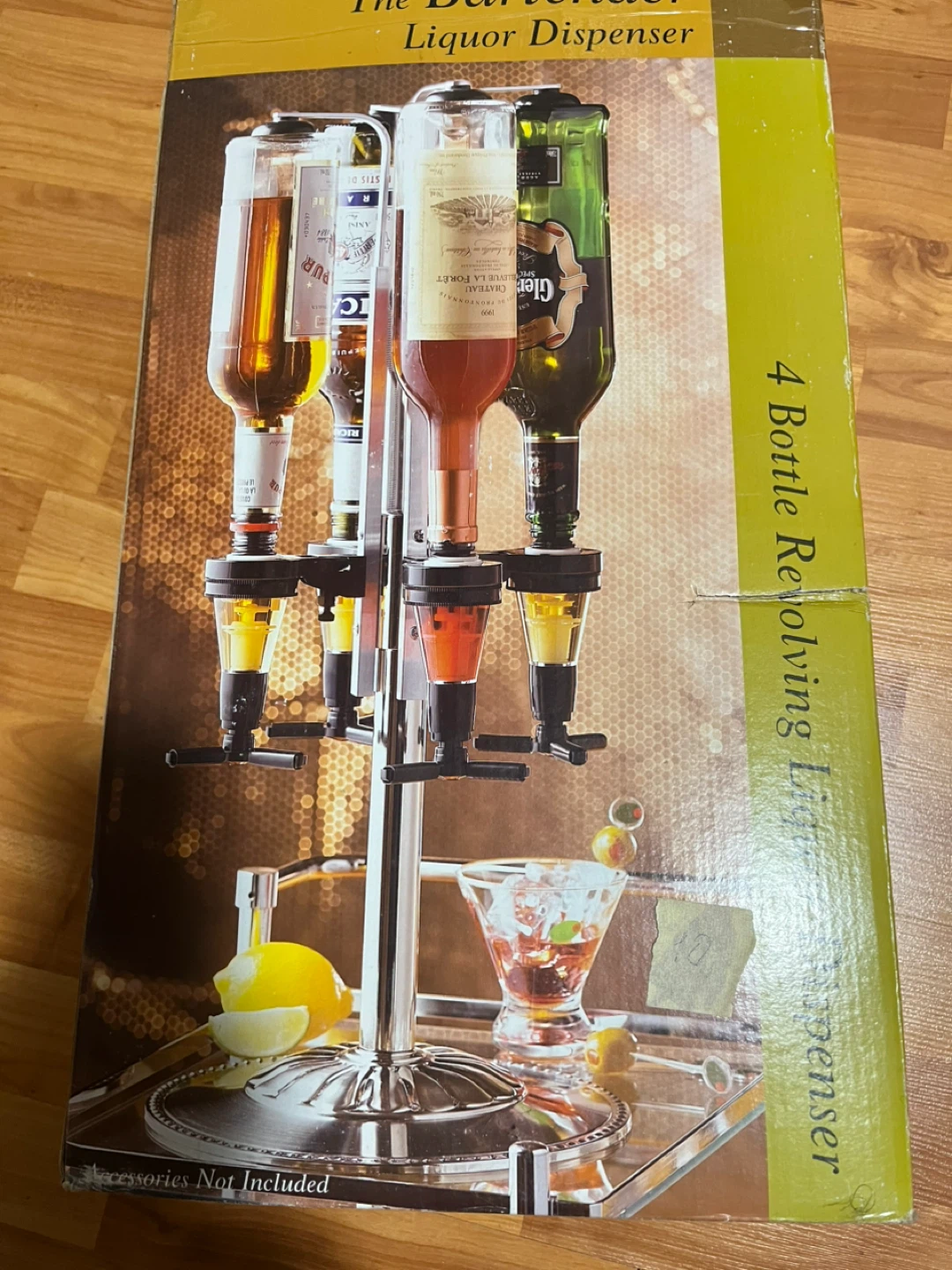 4 Bottle Revolving Liquor Dispenser