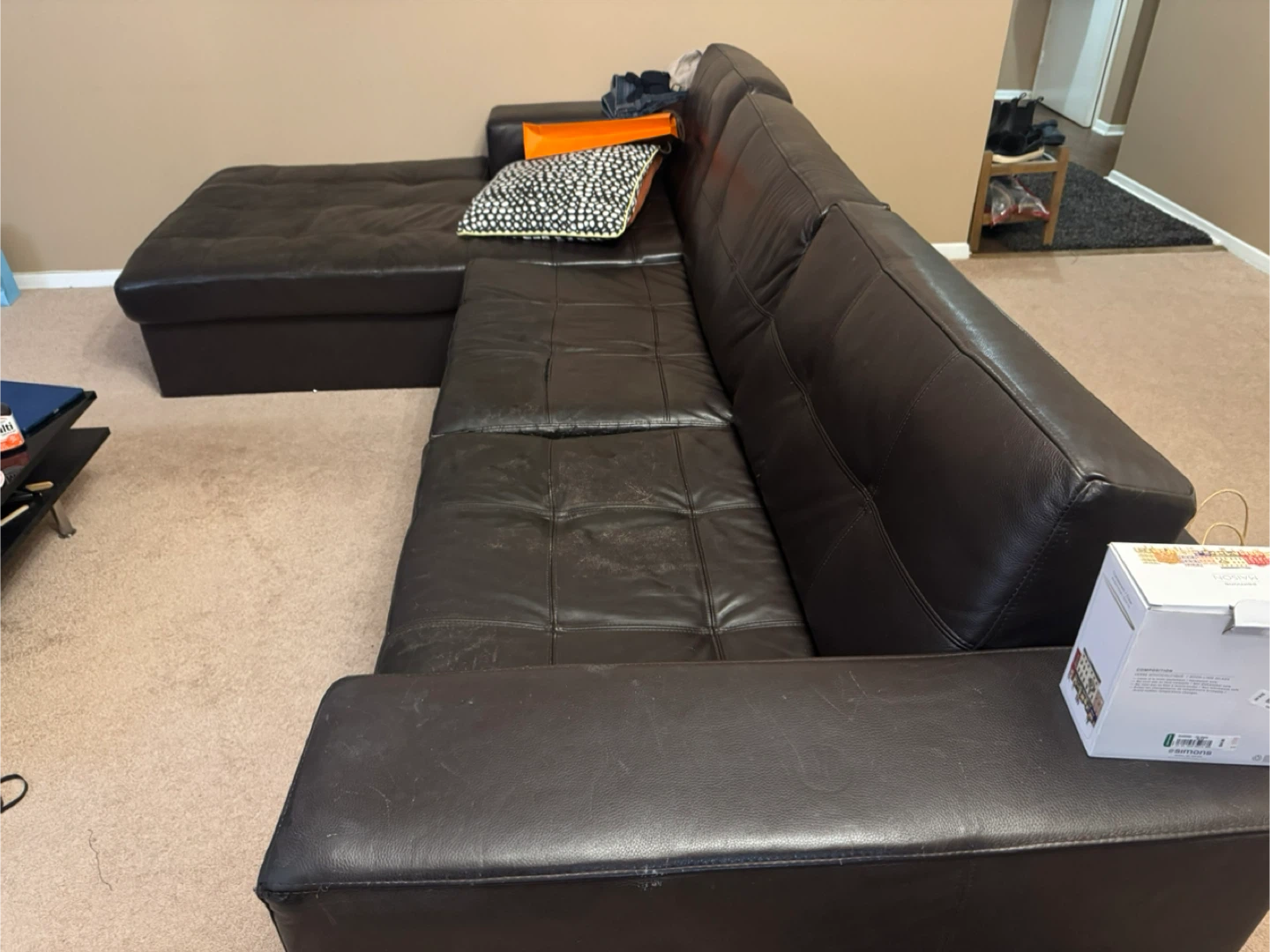 Genuine Leather Sectional Sofa - photo 2
