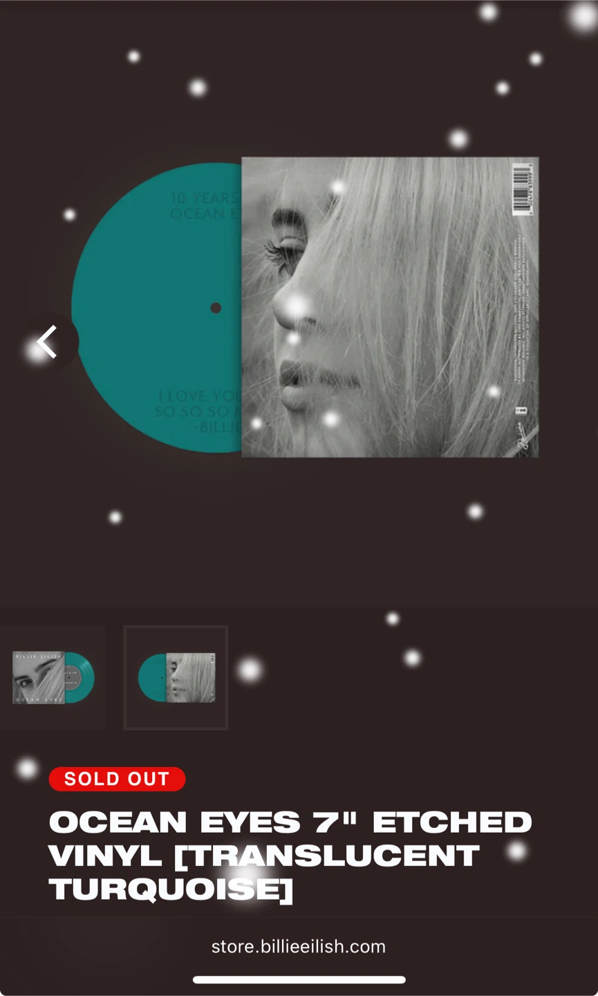 Billie Eilish Ocean Eyes 7” - photo 4