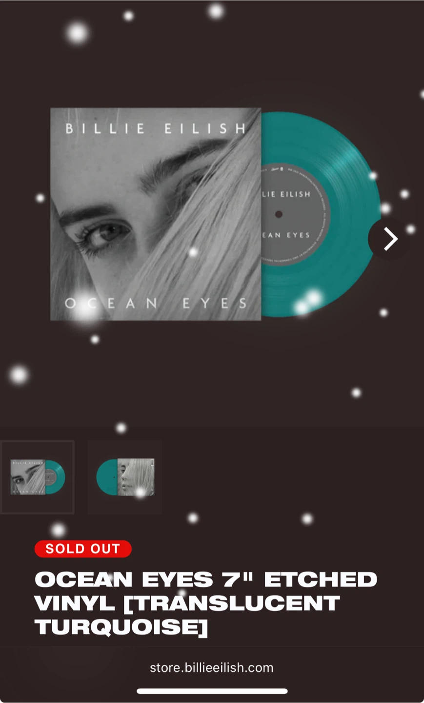 Billie Eilish Ocean Eyes 7” - photo 3