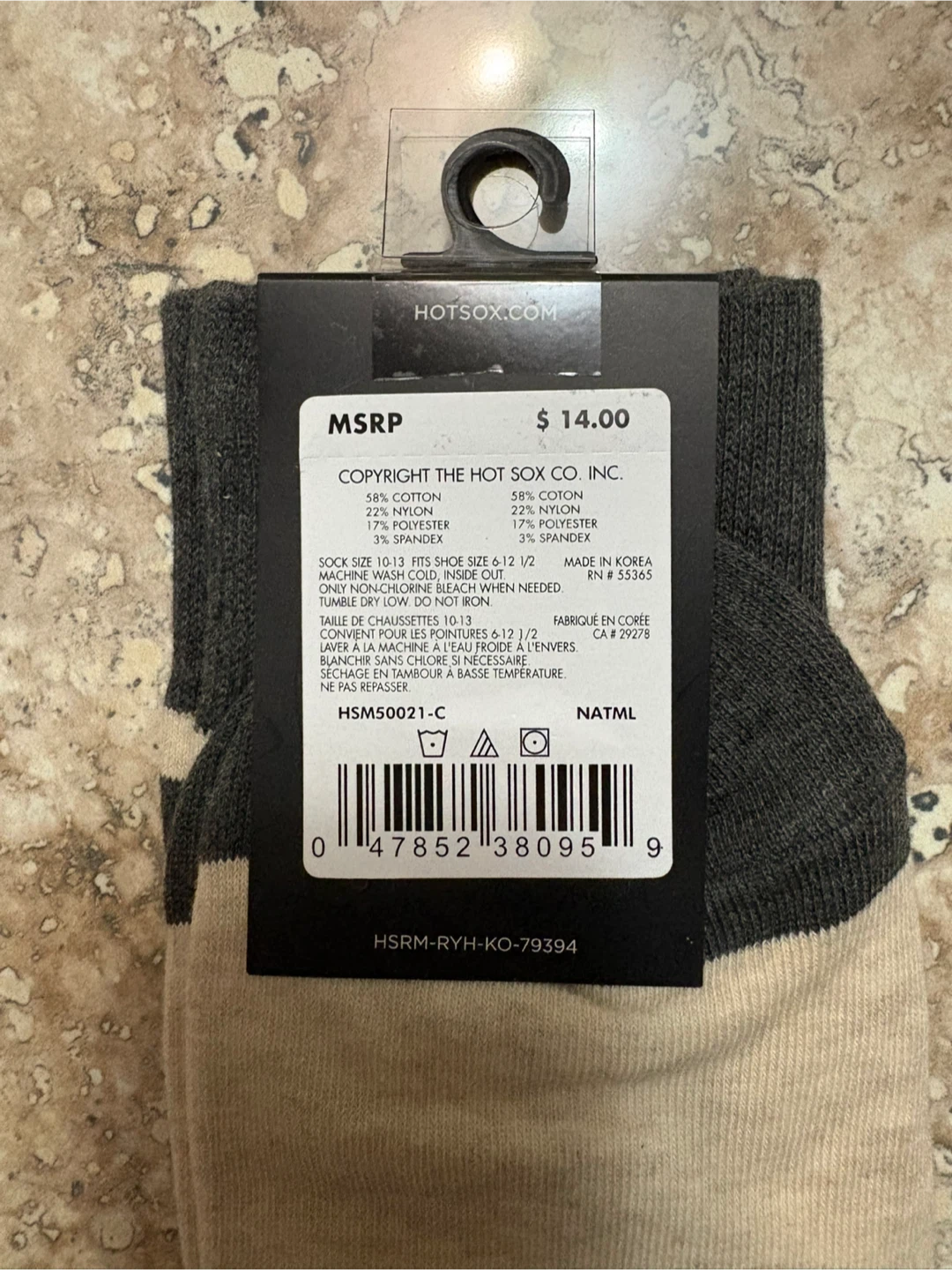 Hotsox Men’s Sock Size 10-13 / Shoe Sz 6-12 1/2 - photo 3