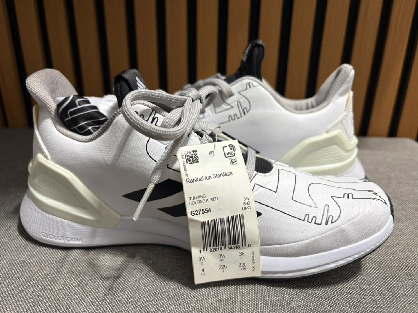 Adidas RapidaRun Star Wars Sneakers - Size 4