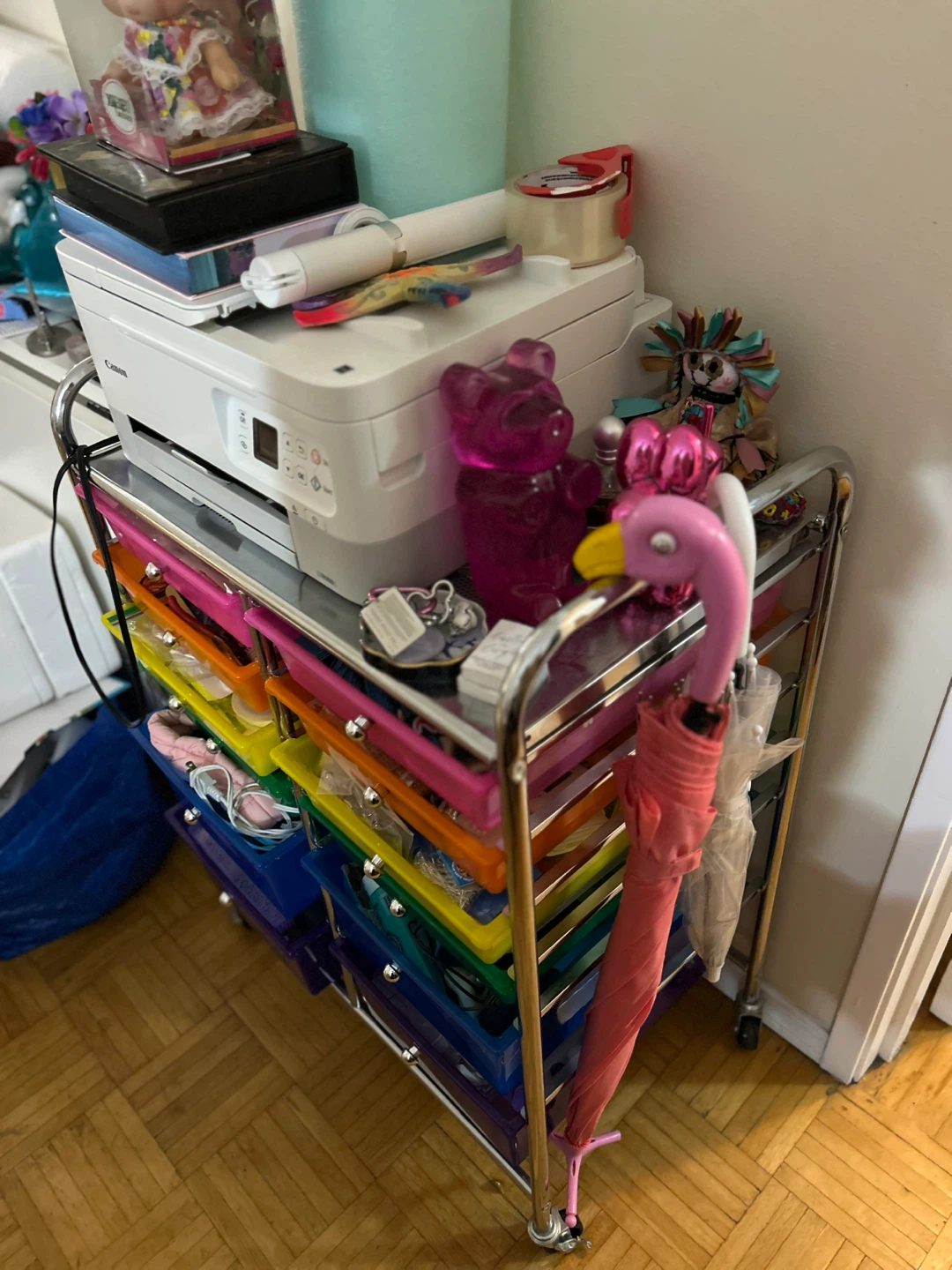 Multicolour 12 Drawer Rolling Cart by Simply Tidy™ - photo 2
