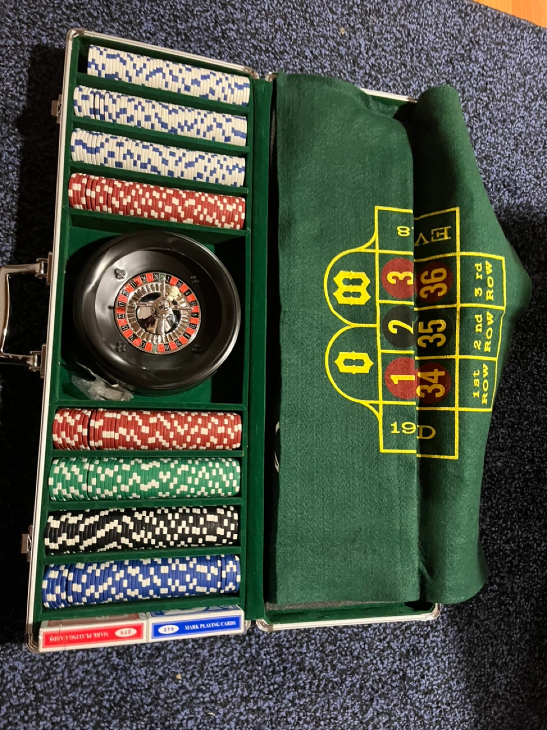 Roulette Set with Chips & Case