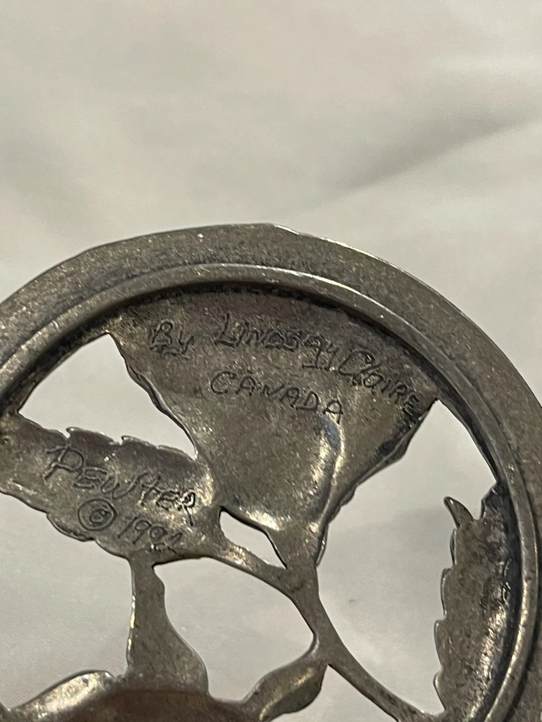 Lindsay Claire Pewter Rose jar lid - photo 3