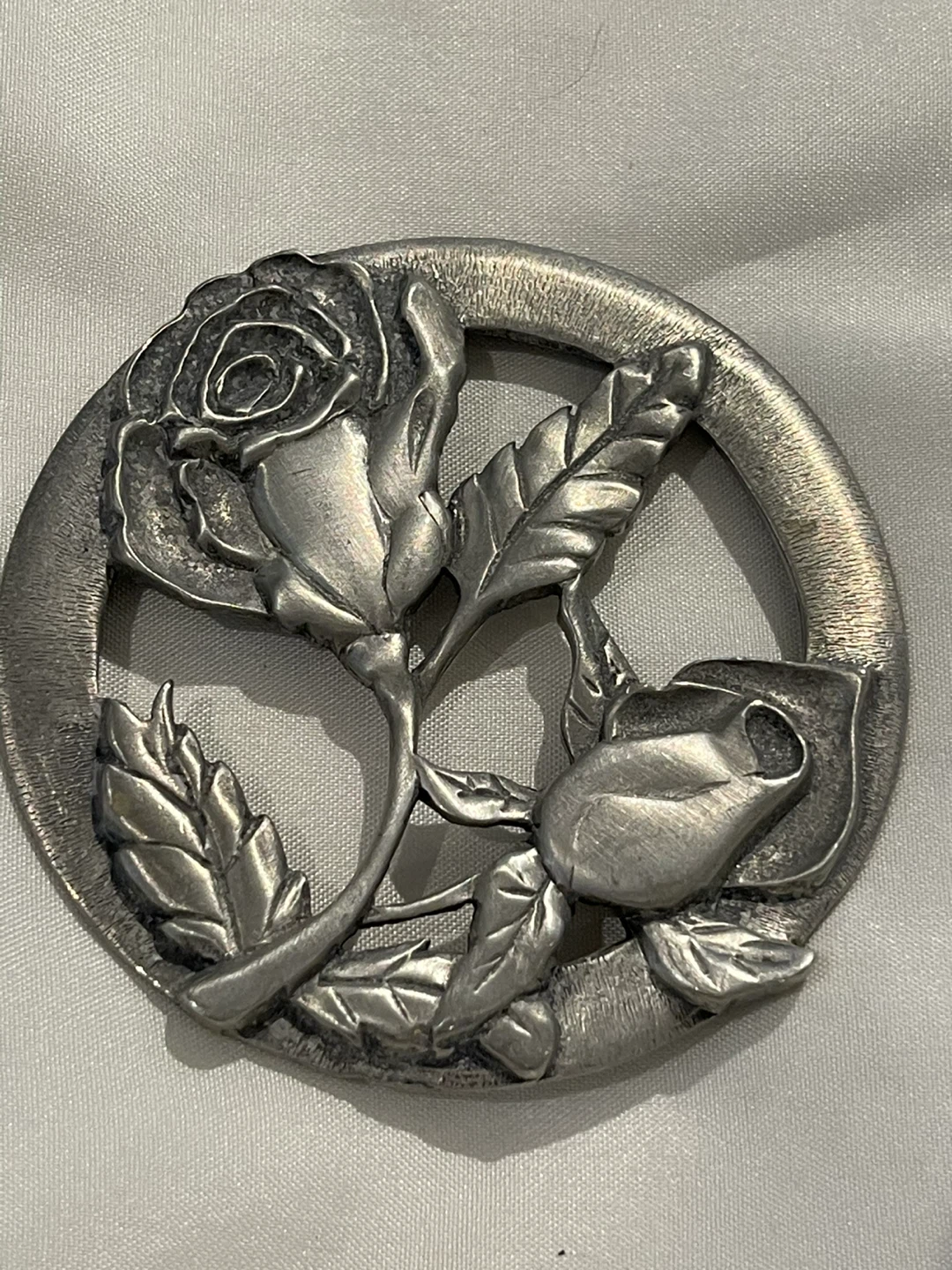 Lindsay Claire Pewter Rose jar lid