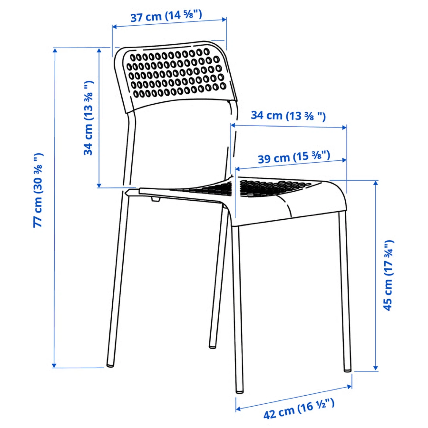 IKEA VILMAR Chair - White - photo 3