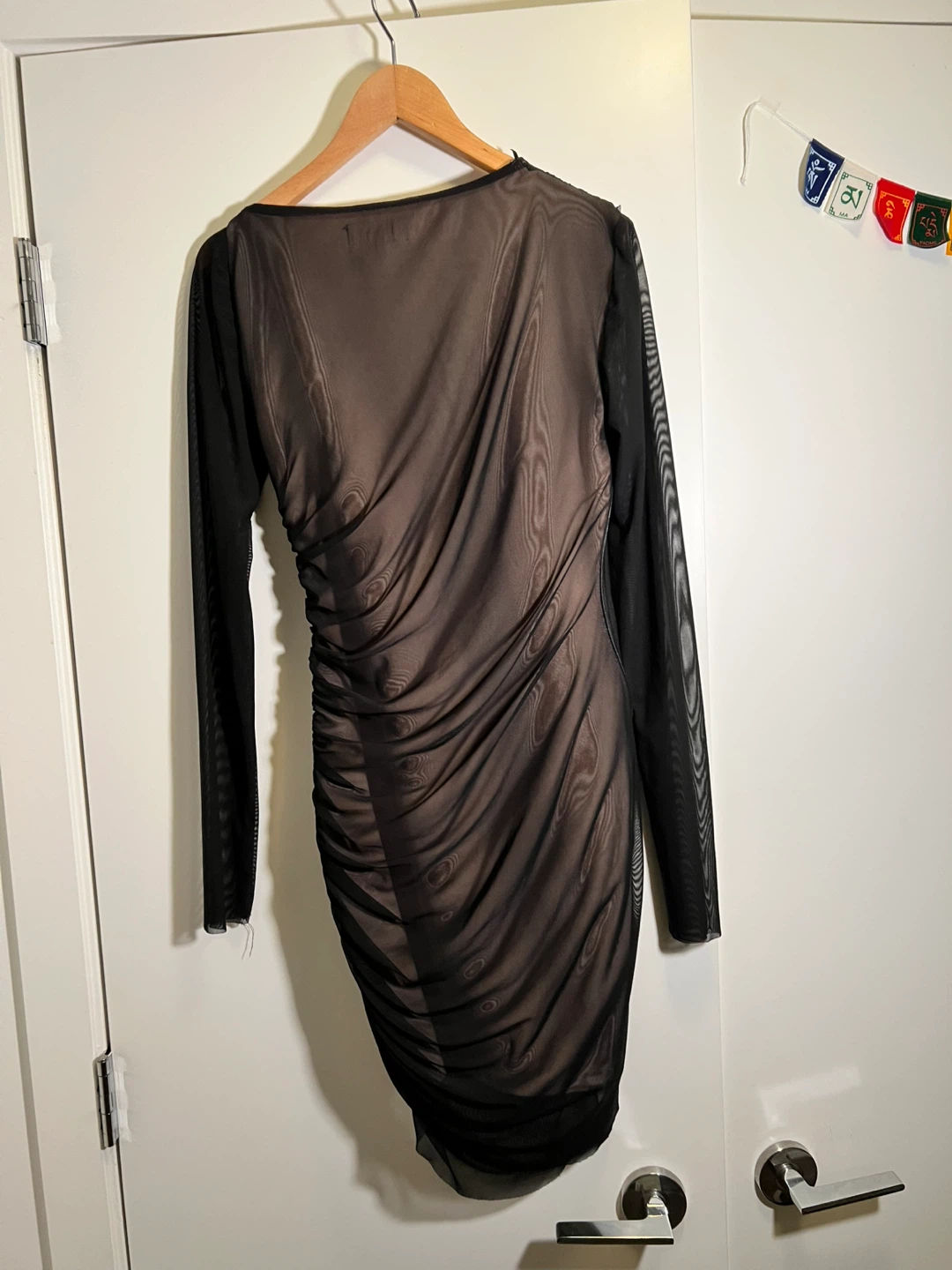 Zara Black Mesh Mini Dress - Size XS - photo 3