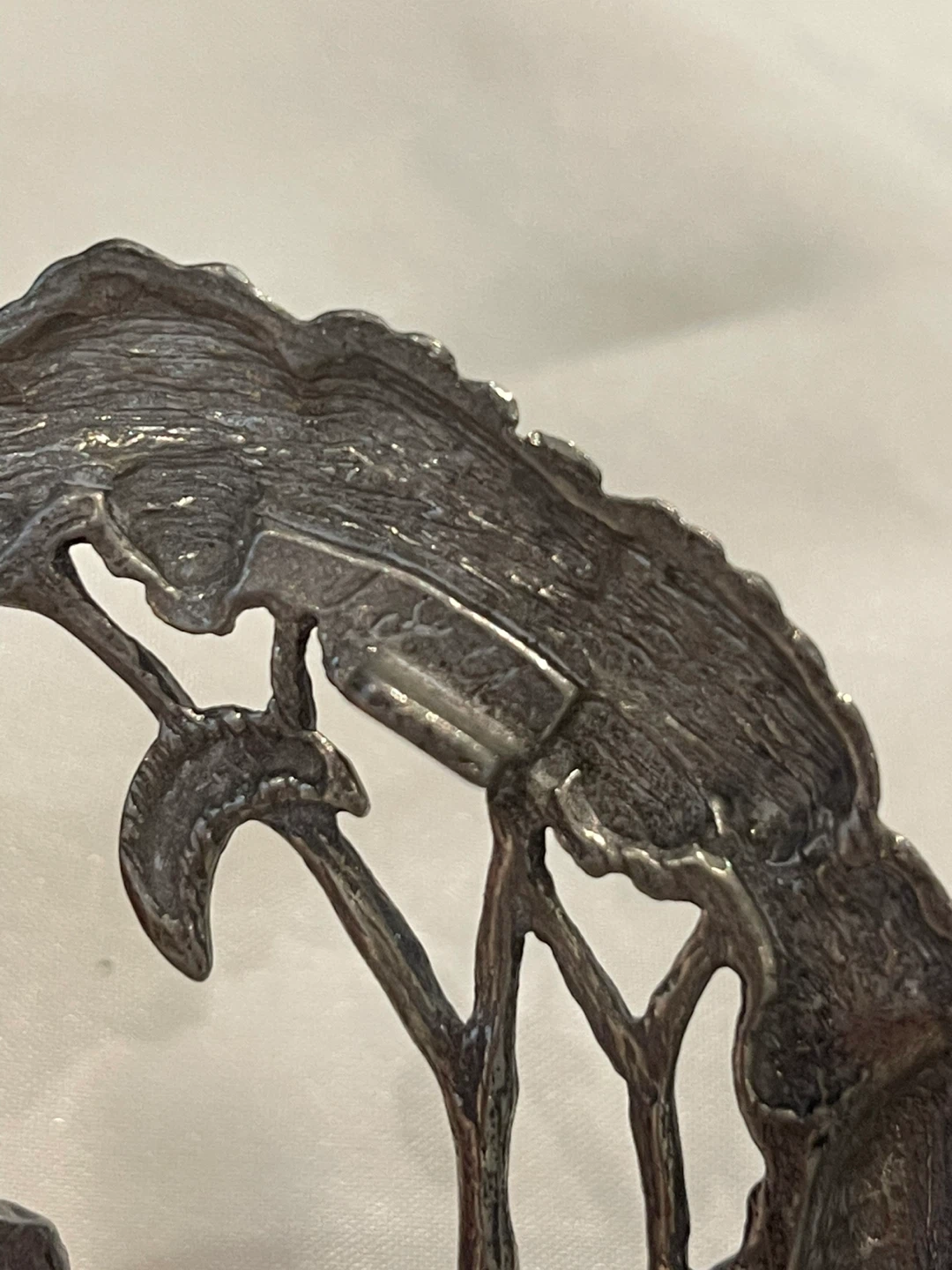 Pewter Cat & Owl Ornament - photo 2