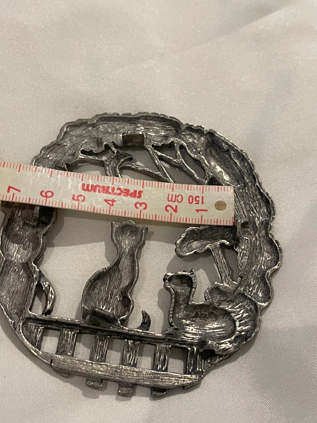 Pewter Cat & Owl Ornament - photo 4