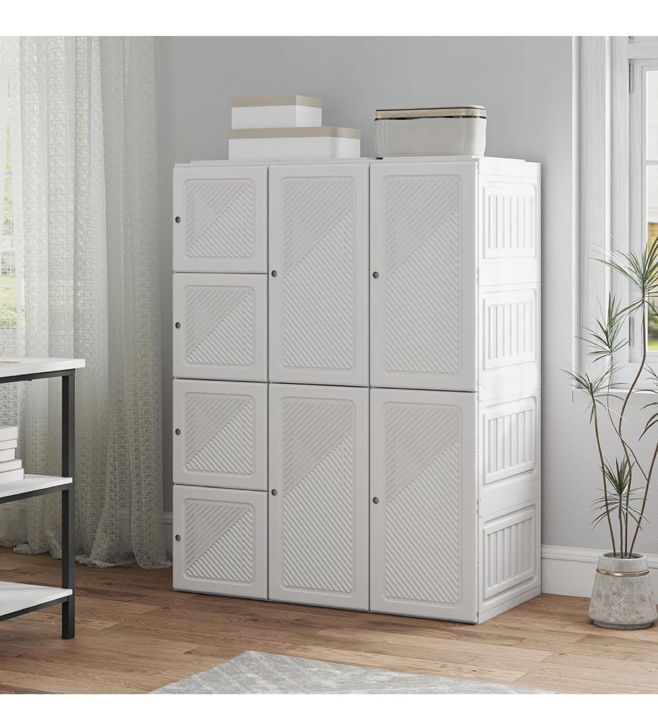 HOMCOM White Portable Closet Wardrobe - photo 2