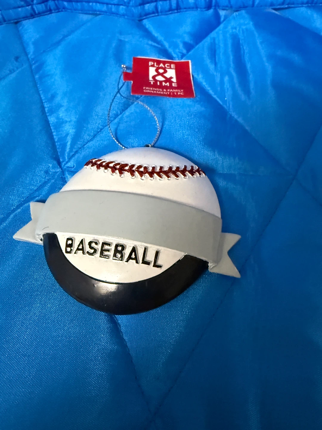 Place & Time Baseball Ornament - New