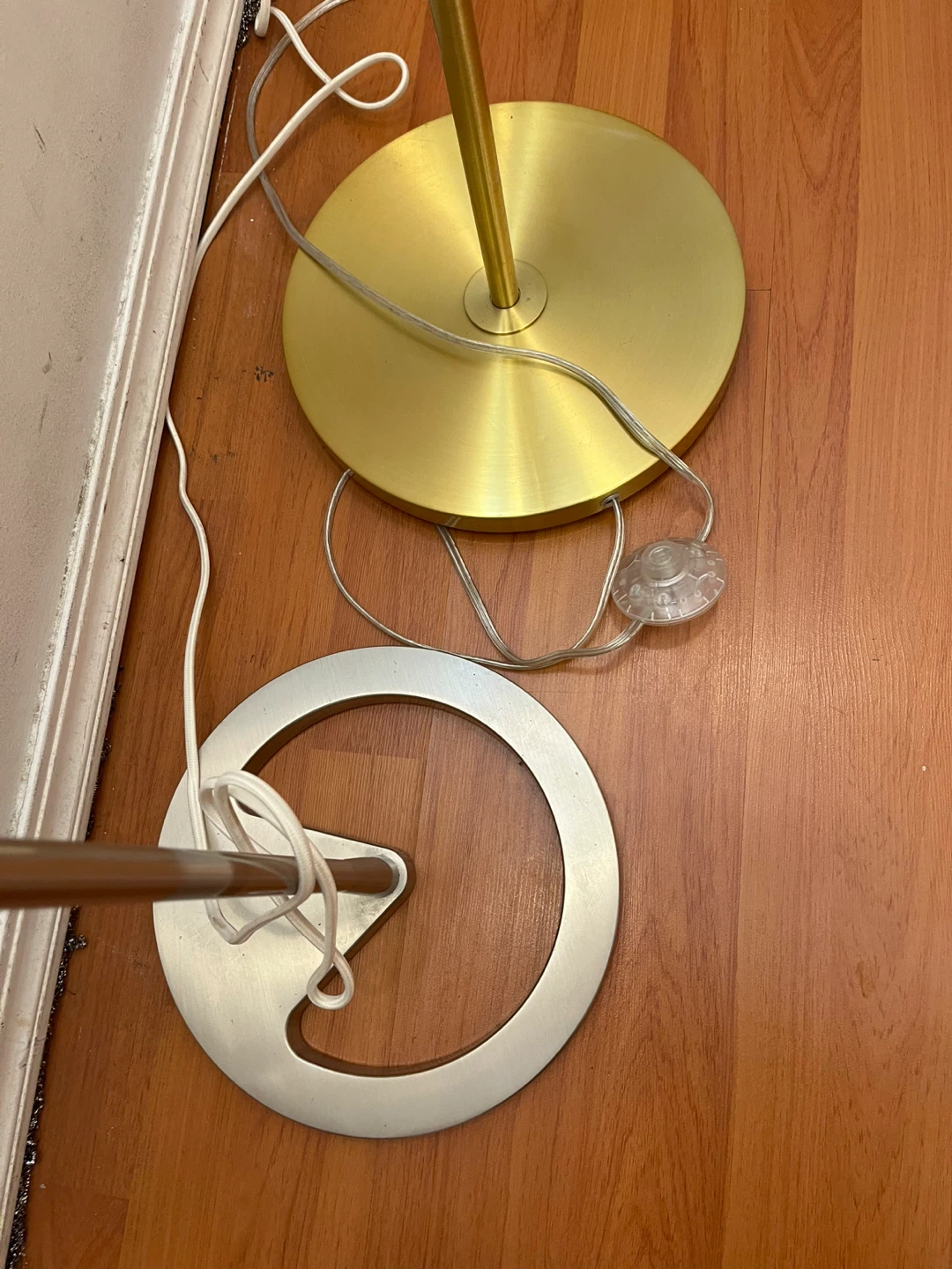 Two Floor Lamps - Gold and Silver - photo 2
