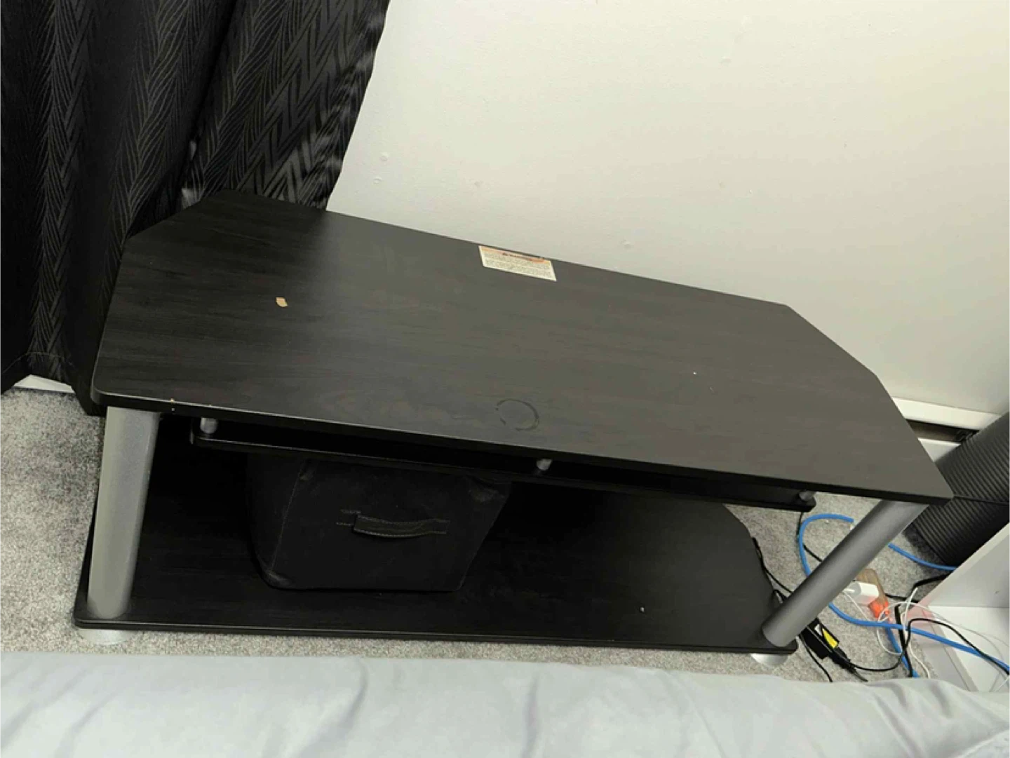 Black TV Stand with Storage