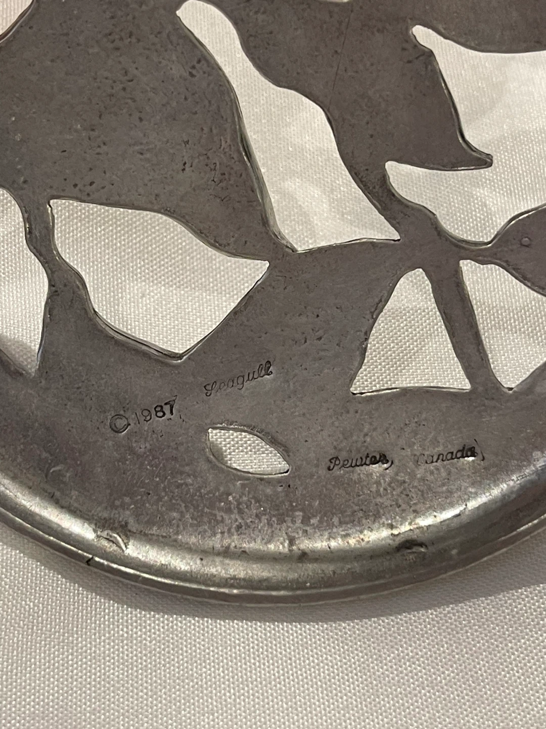 Seagull Pewter Canada Bird Trivet - photo 3