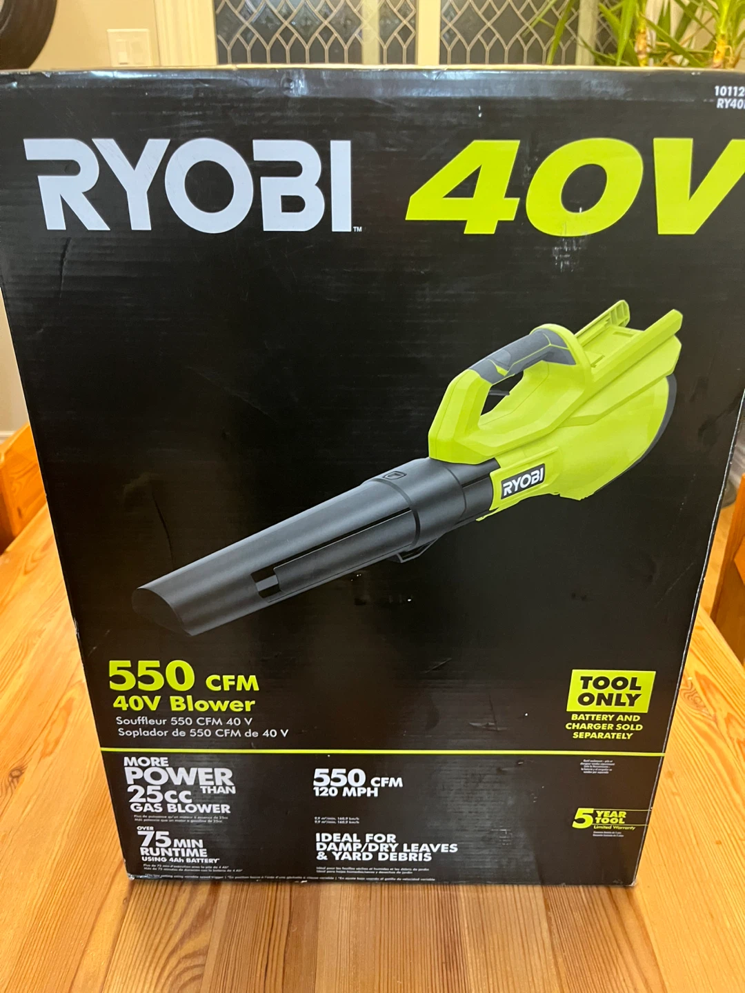 Ryobi 40V 550 CFM Blower - Tool Only