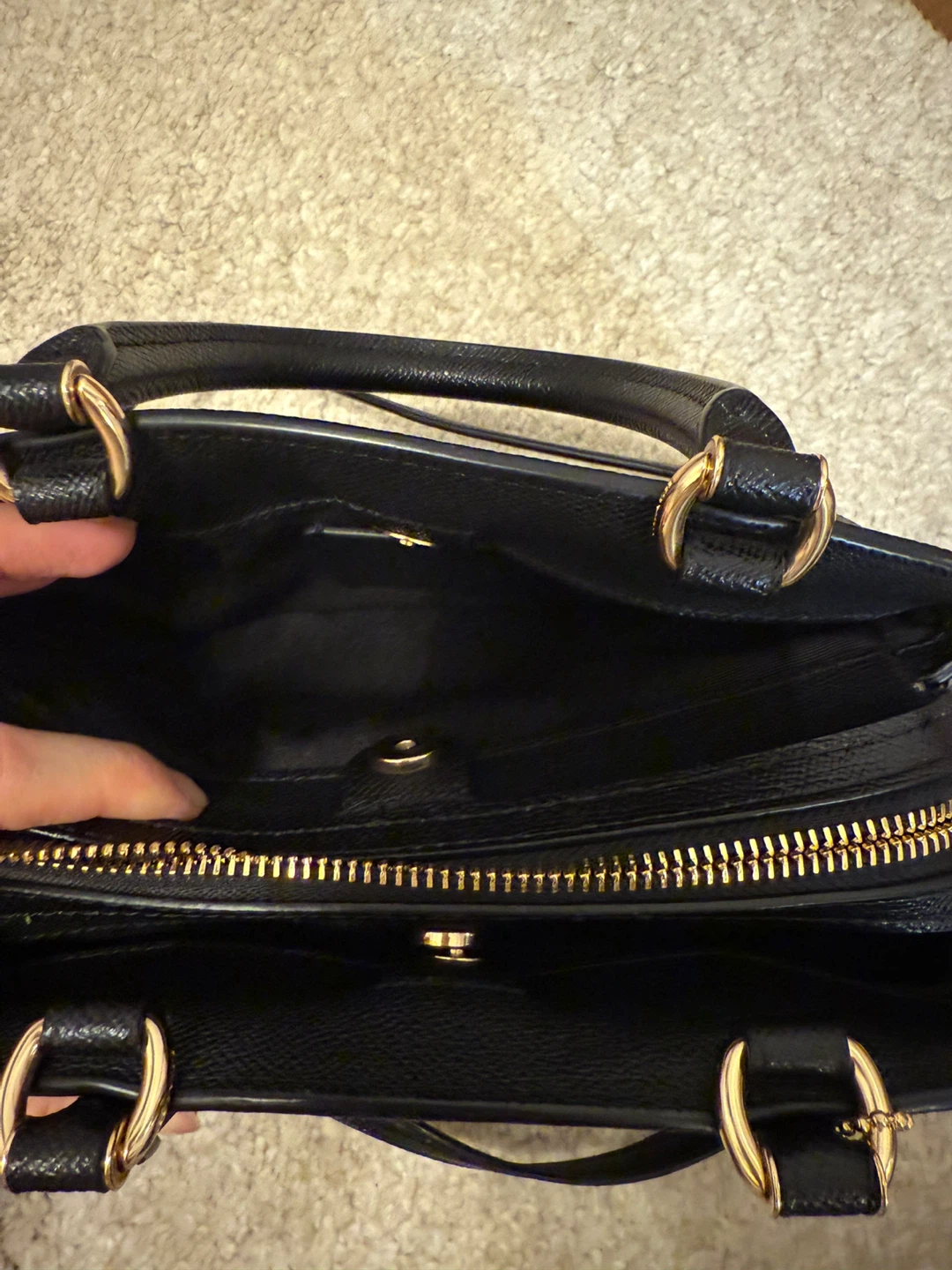 Coach Black Leather Satchel - photo 4