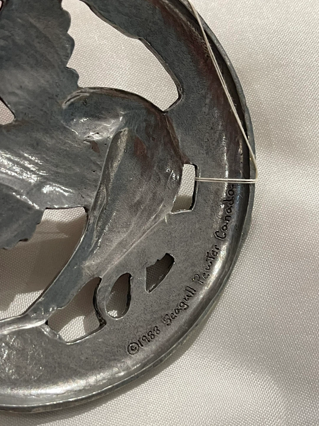 Vintage 1988 Seagull Pewter Trinket Jar Lid - photo 3